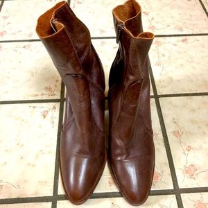 Topshop leather heeled boots